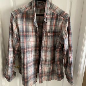 Men’s flannel grey and rust color